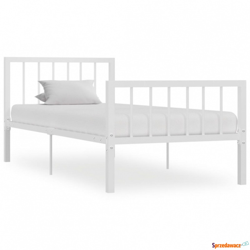 Rama łóżka, biała, metalowa, 90 x 200 cm - Stelaże do łóżek - Sanok
