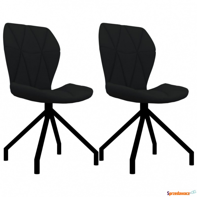 Krzesła do kuchni 2 szt. czarne sztuczna skóra - Krzesła kuchenne - Słupsk