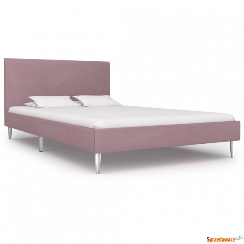 Rama łóżka, różowa, tapicerowana tkaniną, 120... - Łóżka - Nysa