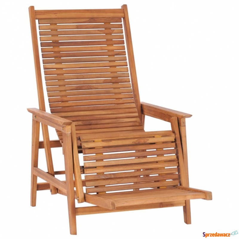 Ogrodowe krzesło wypoczynkowe z podnóżkiem, l... - Krzesła ogrodowe - Suwałki