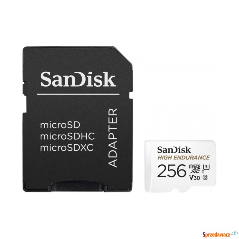 SanDisk High Endurance microSDXC 256GB V30 + Adapter - Karty pamięci, czytniki,... - Grójec