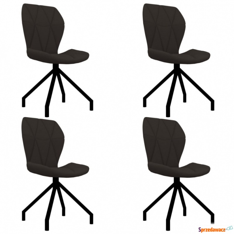 Krzesła do kuchni 4 szt. brązowe sztuczna skóra - Krzesła kuchenne - Świdnik