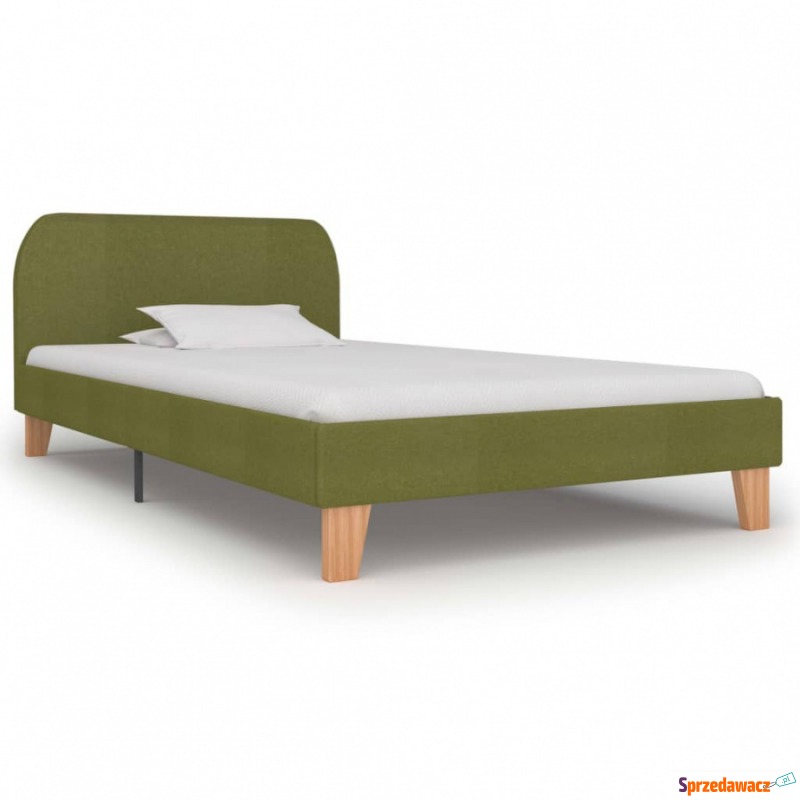 Rama łóżka, zielona, tkanina, 90 x 200 cm - Łóżka - Swarzędz