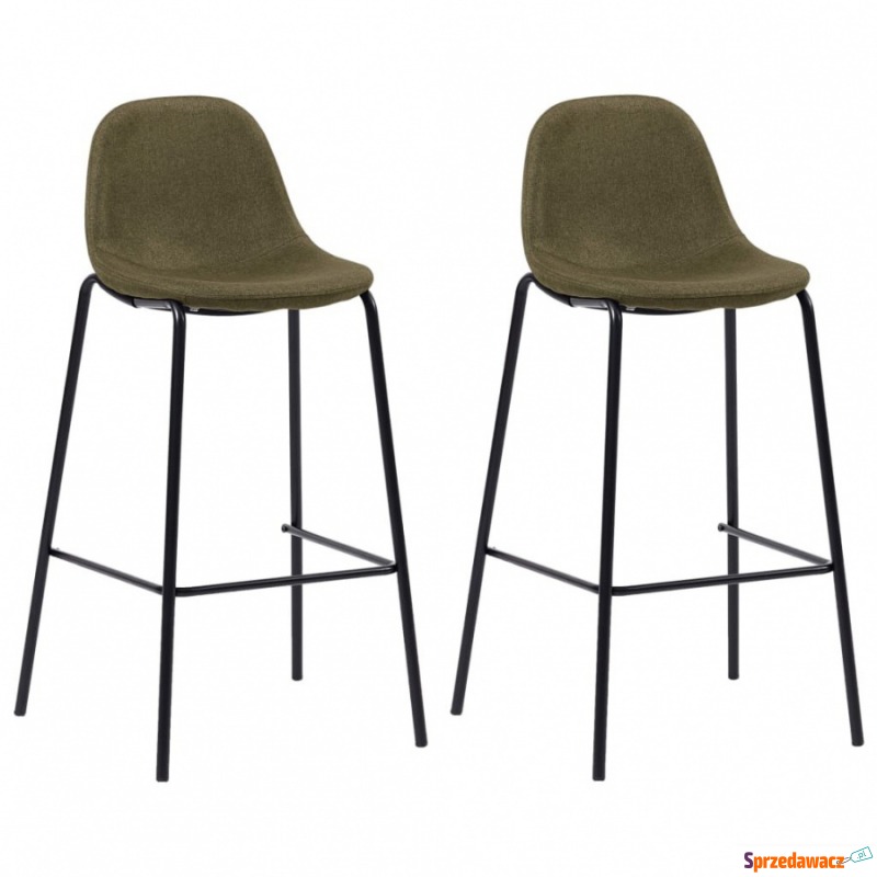 Krzesła barowe 2 szt. brązowe tapicerowane tkaniną - Taborety, stołki, hokery - Żyrardów