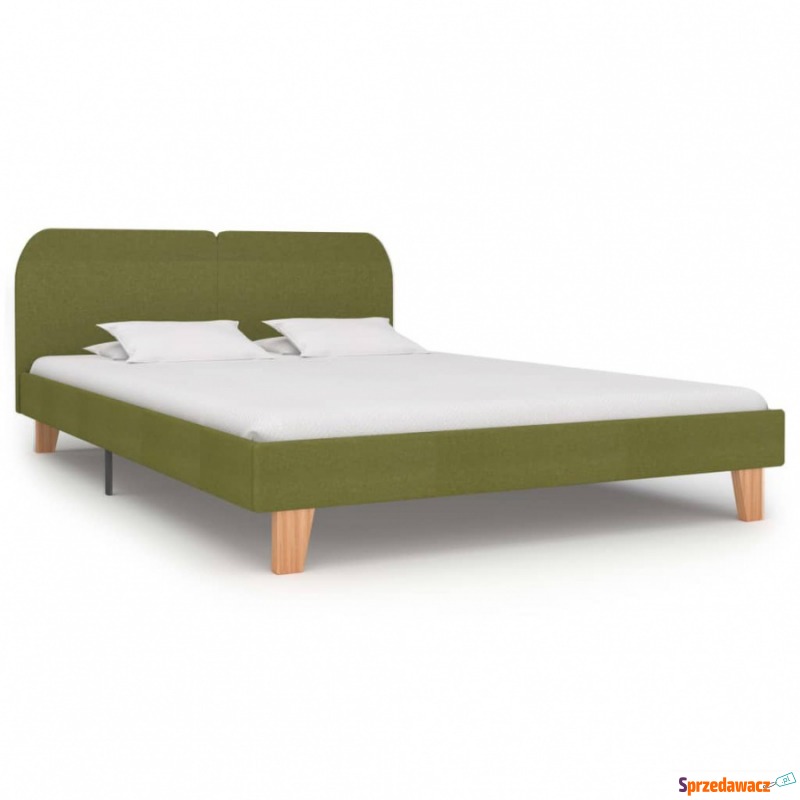 Rama łóżka, zielona, tkanina, 180 x 200 cm - Łóżka - Płock
