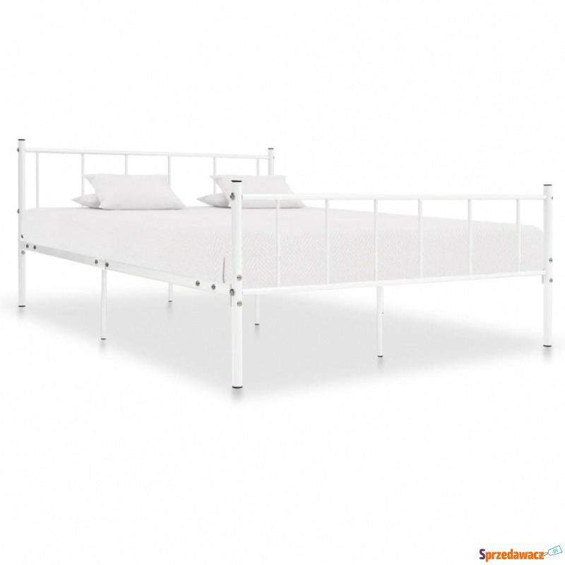 Rama łóżka, biała, metalowa, 180 x 200 cm - Łóżka - Legionowo
