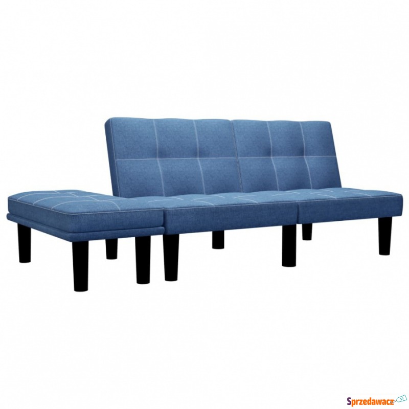 2-osobowa sofa, niebieska, tapicerowana tkaniną - Sofy, fotele, komplety... - Mysłowice