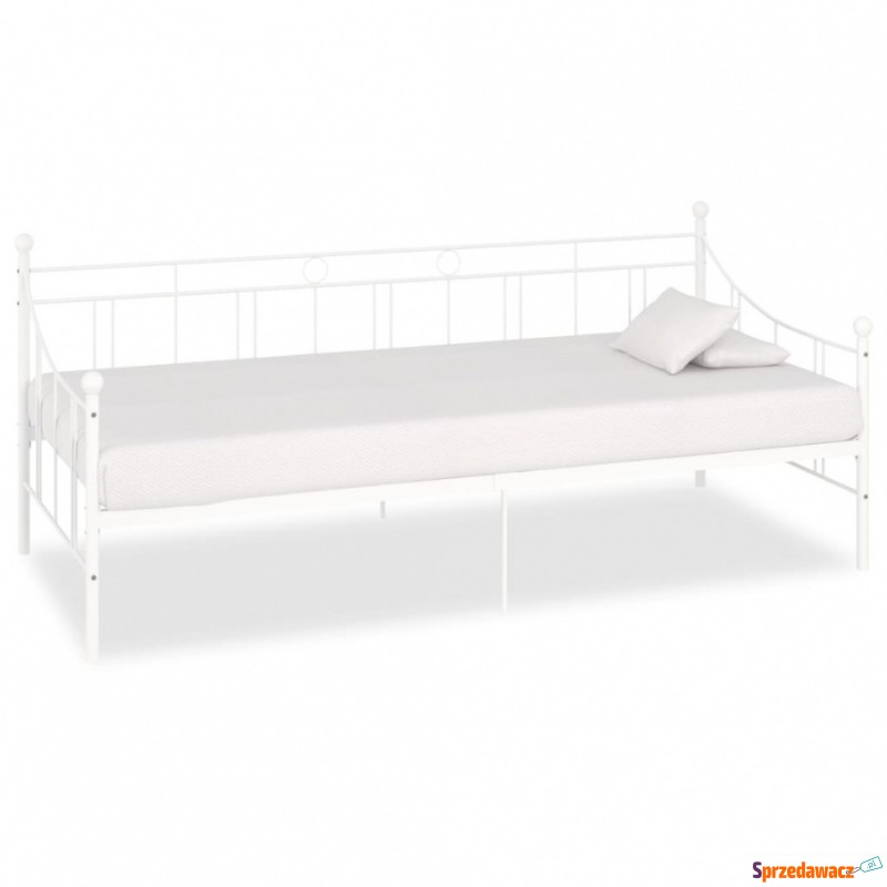 Rama leżanki, biała, metalowa, 90 x 200 cm - Stelaże do łóżek - Tczew