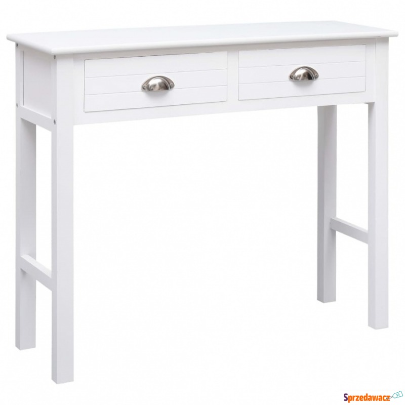 Stolik konsola, biały, 90 x 30 x 77 cm, drewniany - Toaletki - Knurów