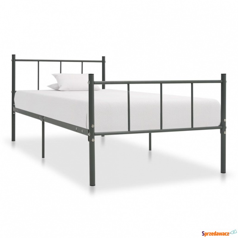 Rama łóżka, szara, metalowa, 100 x 200 cm - Łóżka - Mińsk Mazowiecki