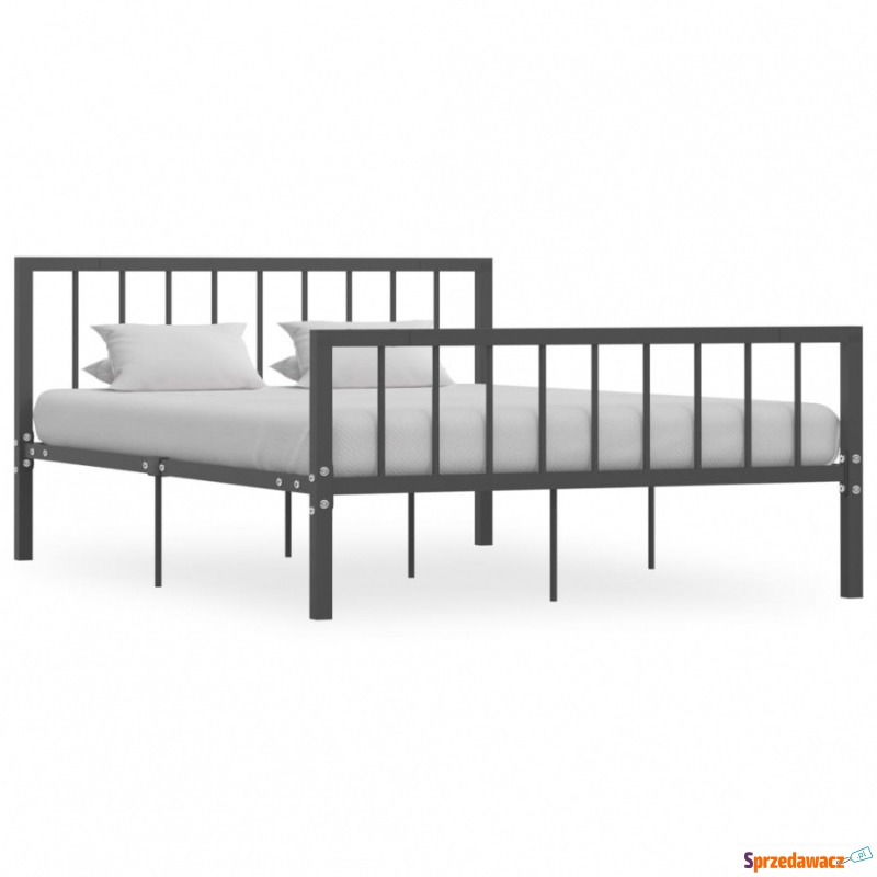 Rama łóżka, szara, metalowa, 140 x 200 cm - Łóżka - Wołomin