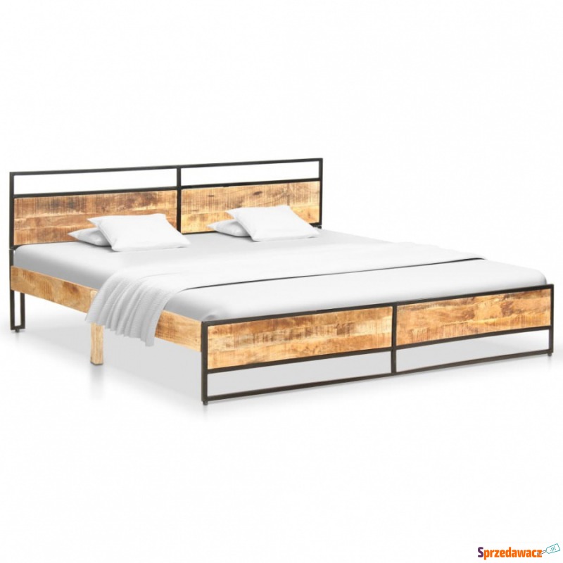 Rama łóżka, surowe drewno mango, 200 x 200 cm - Łóżka - Sieradz