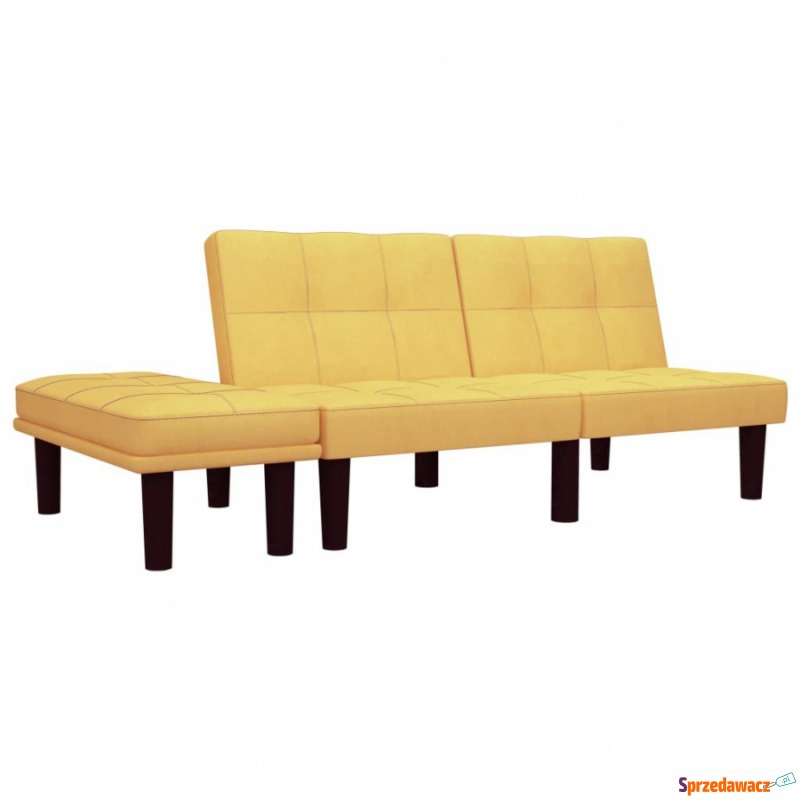 2-osobowa sofa, żółta, tapicerowana tkaniną - Sofy, fotele, komplety... - Chorzów