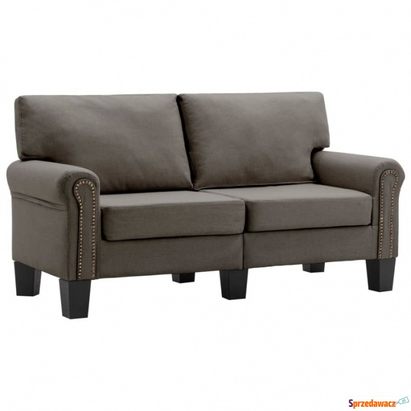 2-osobowa sofa, taupe, tapicerowana tkaniną - Sofy, fotele, komplety... - Grabówka