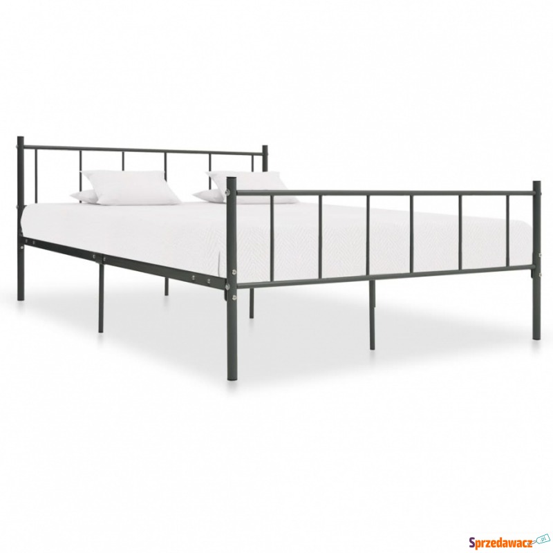 Rama łóżka, szara, metalowa, 180 x 200 cm - Łóżka - Jaworzno