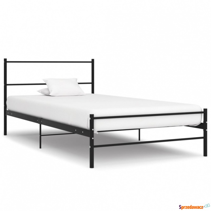 Rama łóżka, czarna, metalowa, 90 x 200 cm - Stelaże do łóżek - Skarżysko-Kamienna
