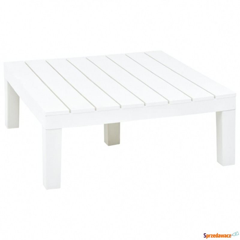 Stolik ogrodowy, biały, 78 x 78 x 31 cm, plastikowy - Stoły, ławy, stoliki - Żagań