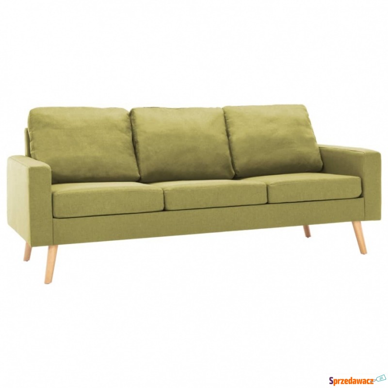 3-osobowa sofa, zielona, tapicerowana tkaniną - Sofy, fotele, komplety... - Myślachowice