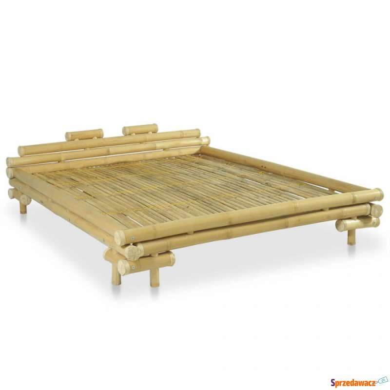 Bambusowe łóżko, 160 x 200 cm, kolor naturalny - Łóżka - Komorniki