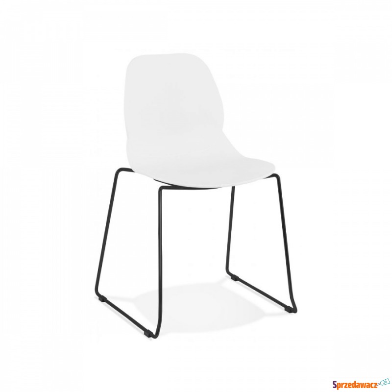 Krzesło Kokoon Design Claudi białe nogi czarne - Krzesła do salonu i jadalni - Zabrze