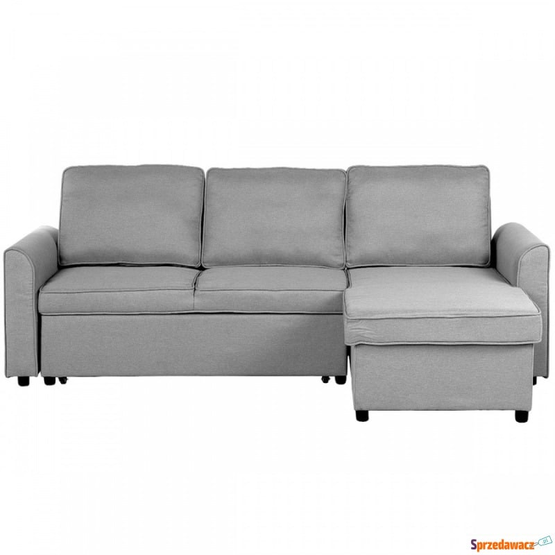 Sofa tapicerowana jasnoszara lewostronna NESNA - Sofy, fotele, komplety... - Biała Podlaska