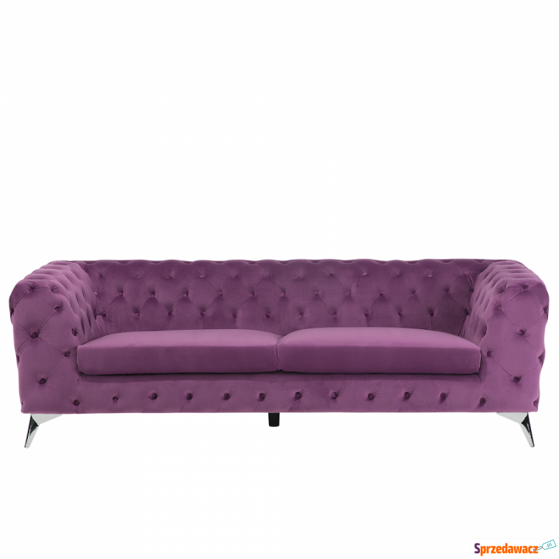 Sofa trzyosobowa welwet fioletowa Monachino BLmeble - Sofy, fotele, komplety... - Żukowo