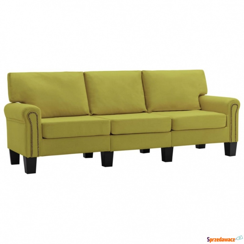 3-osobowa sofa, zielona, tapicerowana tkaniną - Sofy, fotele, komplety... - Jawor
