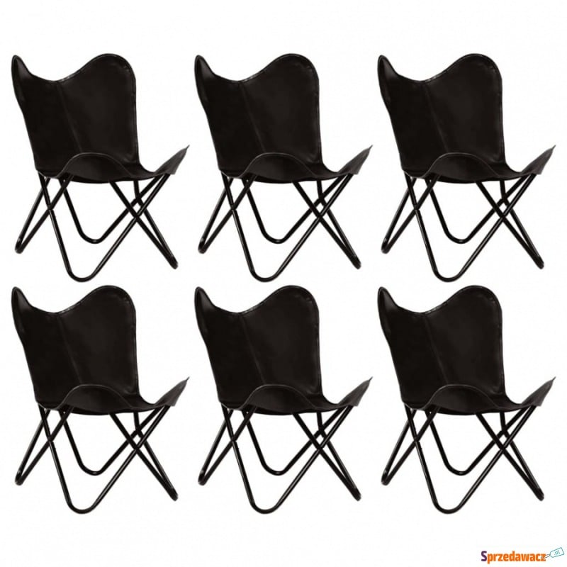 Krzesła typu motyl, 6 szt., czarne, dziecięce,... - Krzesła do salonu i jadalni - Elbląg