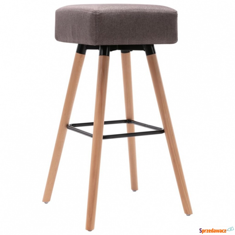 Krzesło barowe kolor taupe tapicerowany tkaniną - Taborety, stołki, hokery - Wyczechowo