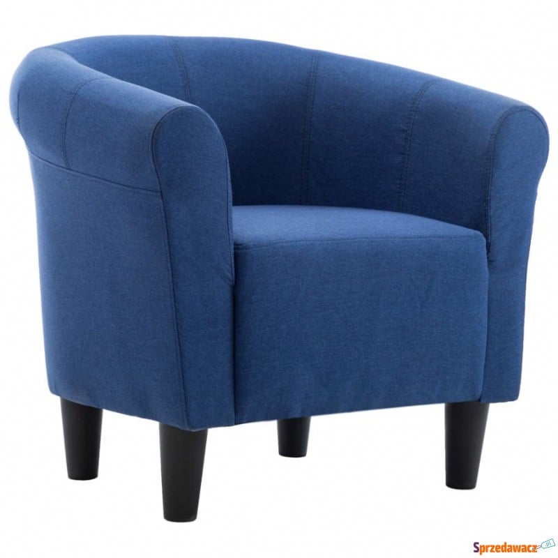 Fotel, niebieski, tapicerowany tkaniną - Krzesła biurowe - Wałbrzych