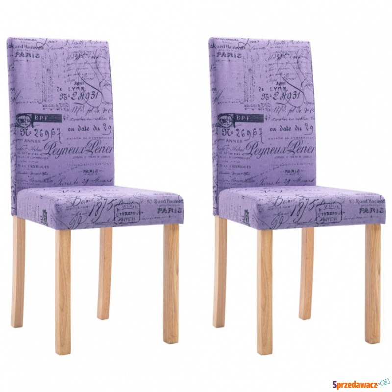 Krzesła do jadalni 2 szt. fioletowe tkanina - Krzesła do salonu i jadalni - Sosnowiec
