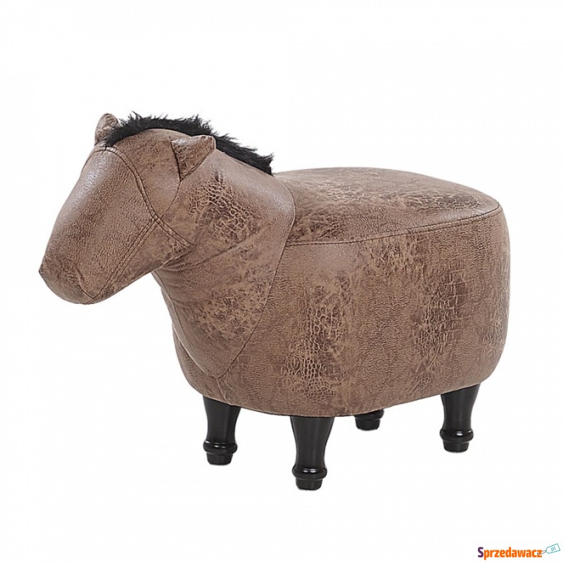 Pufa zwierzak brązowa HORSE - Sofy, fotele, komplety... - Świecie