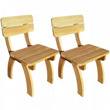Krzesła ogrodowe 2 szt Drewno sosnowe