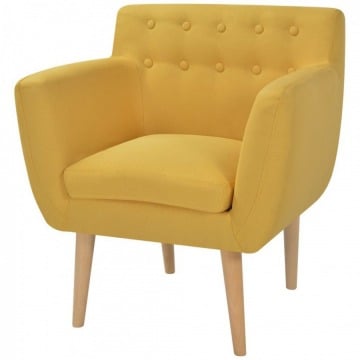 Fotel do salonu żółty
