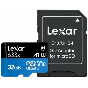 Lexar 32GB microSDHC High-Performance 633x UHS-I C10 A1 V10 U1