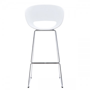 Krzesło barowe Shell białe