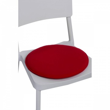 Poduszka na krzesło okrągła czerwona