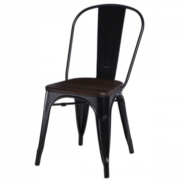 Krzesło Paris Wood D2 czarne-sosna szczotkowana