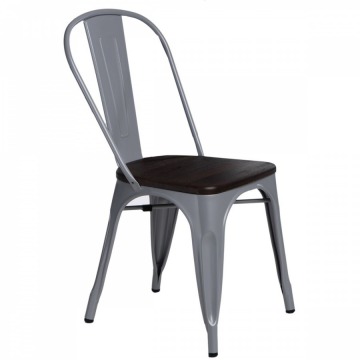 Krzesło Paris Wood D2 szare-sosna szczotkowana