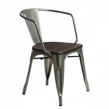 Krzesło Paris Arms Wood D2 metal-sosna szczotkowana