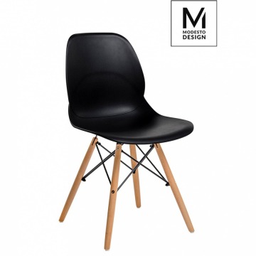 Krzesło Leaf Wood Modesto Design czarne-drewno bukowe