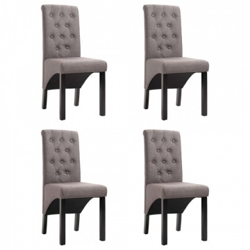 Krzesła do jadalni 4 szt. taupe tapicerowane tkaniną