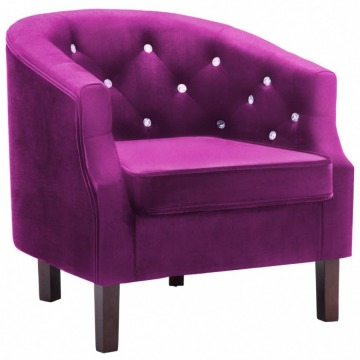 Fotel fioletowy aksamit