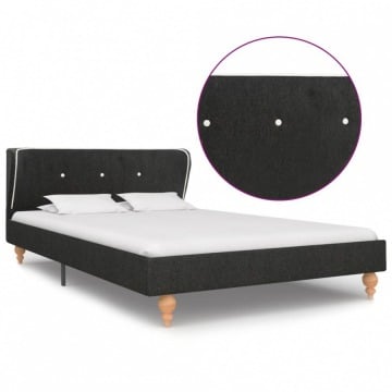 Rama łóżka, ciemnoszara, płótno konopne, 120 x 200 cm