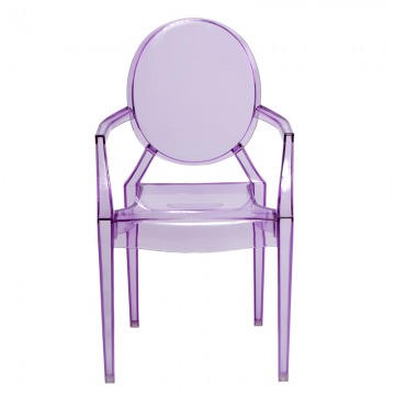 Krzesło D2 Royal Jr fioletowy transparentny