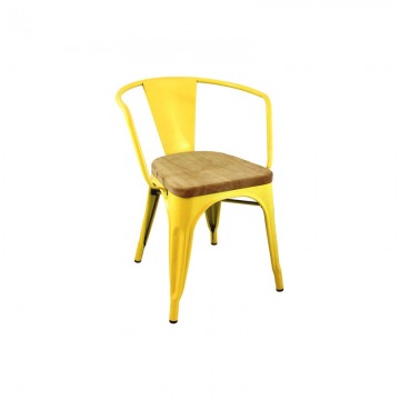 Krzesło Tower Arm Wood King Home sosna/żółte
