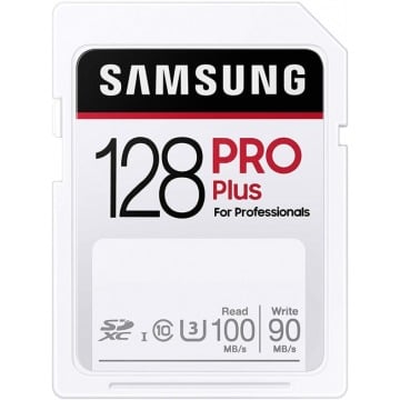 Samsung PRO Plus SDXC 128GB UHS-I U3 [Zapis 90MB/s Odczyt 100MB/s]