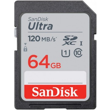 SanDisk Ultra SDXC 64GB 120 MB/s UHS-I Class 10