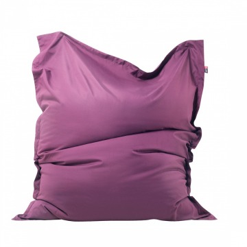 Pufa do siedzenia z powłoczką wewnętrzną 140 x 180 cm purpurowa
