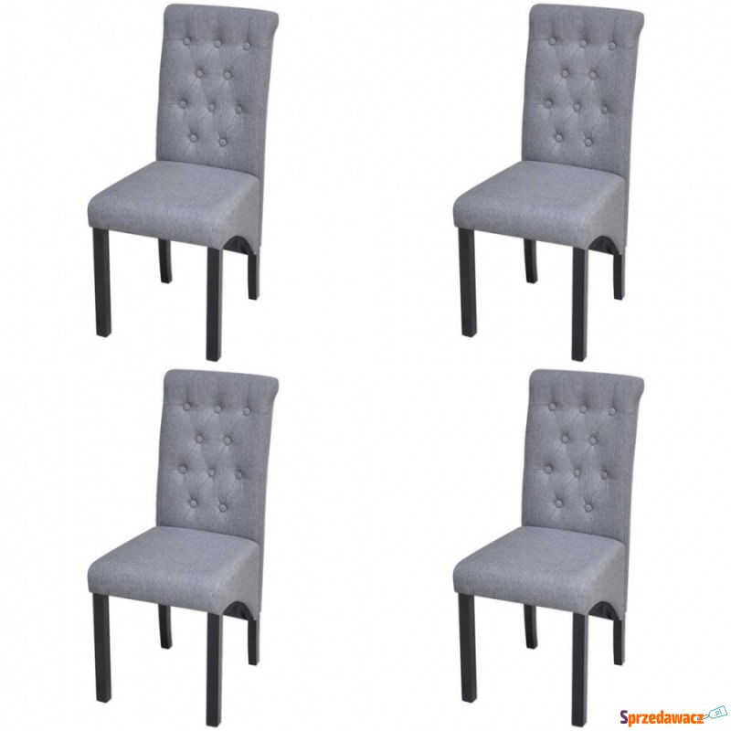 Krzesła do jadalni 4 szt. materiałowe ciemnoszare - Krzesła do salonu i jadalni - Chełmno